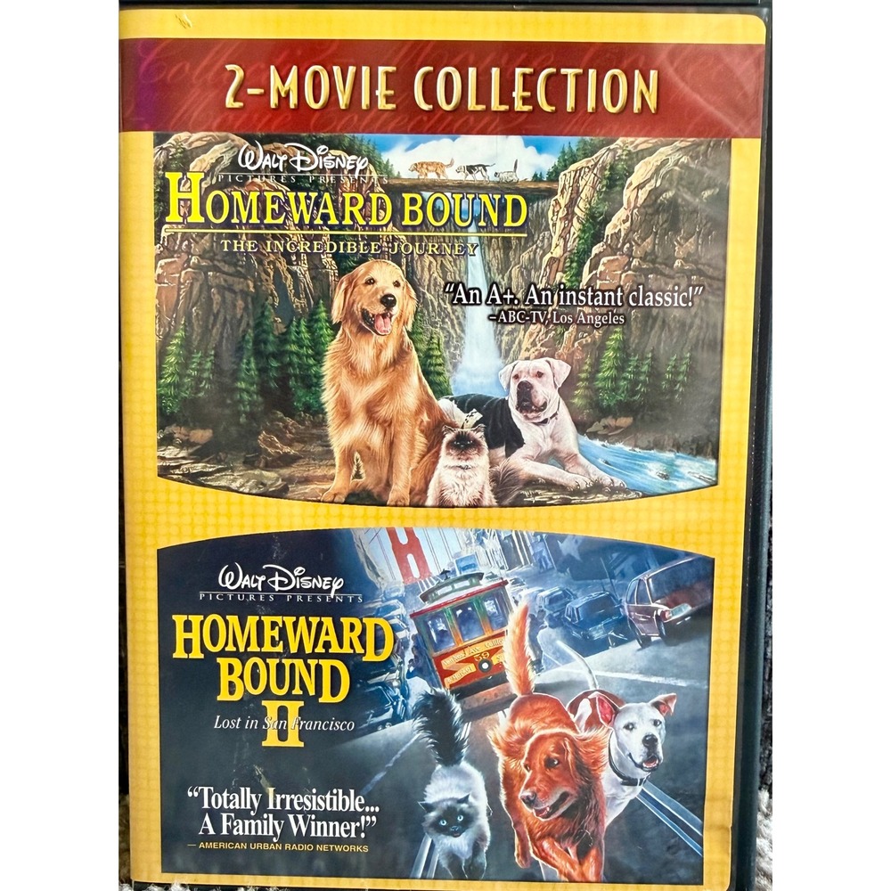 Disney Homeward Bound 2-Movie Collection DVD Excellent Double Feature